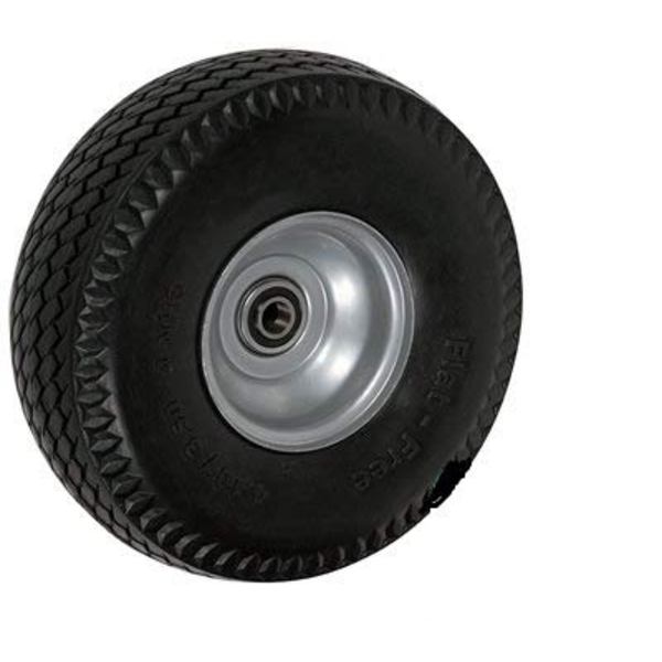 Casterhq 10"x3", 2-1/4" HUB Length, Offset HUB, Flat-Free (Poly-Foam TIRE CB-FF354O